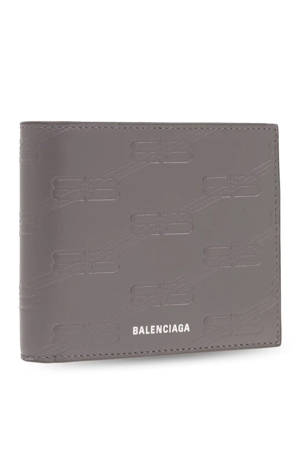 Embossed monogram leather wallet