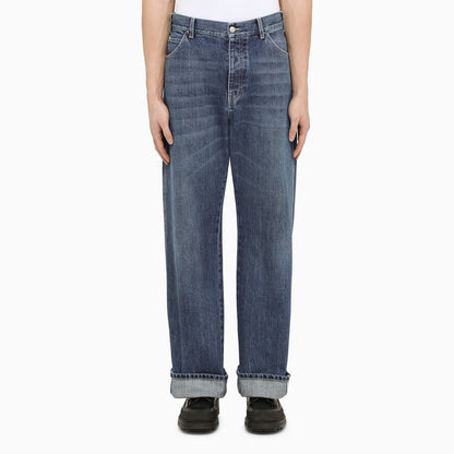 Loose Blue Cotton Jeans
