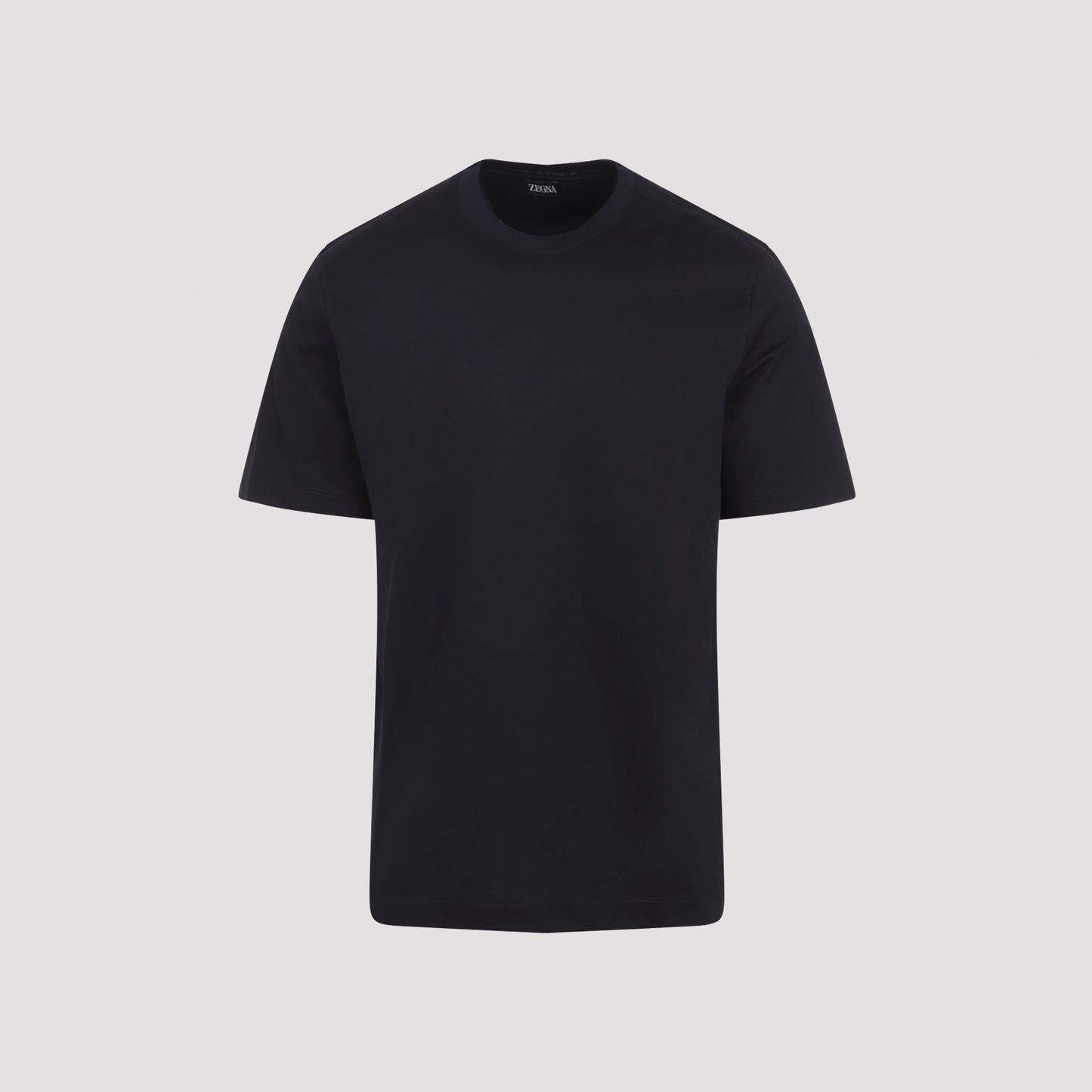 Navy Blue Piquet Cotton T-shirt