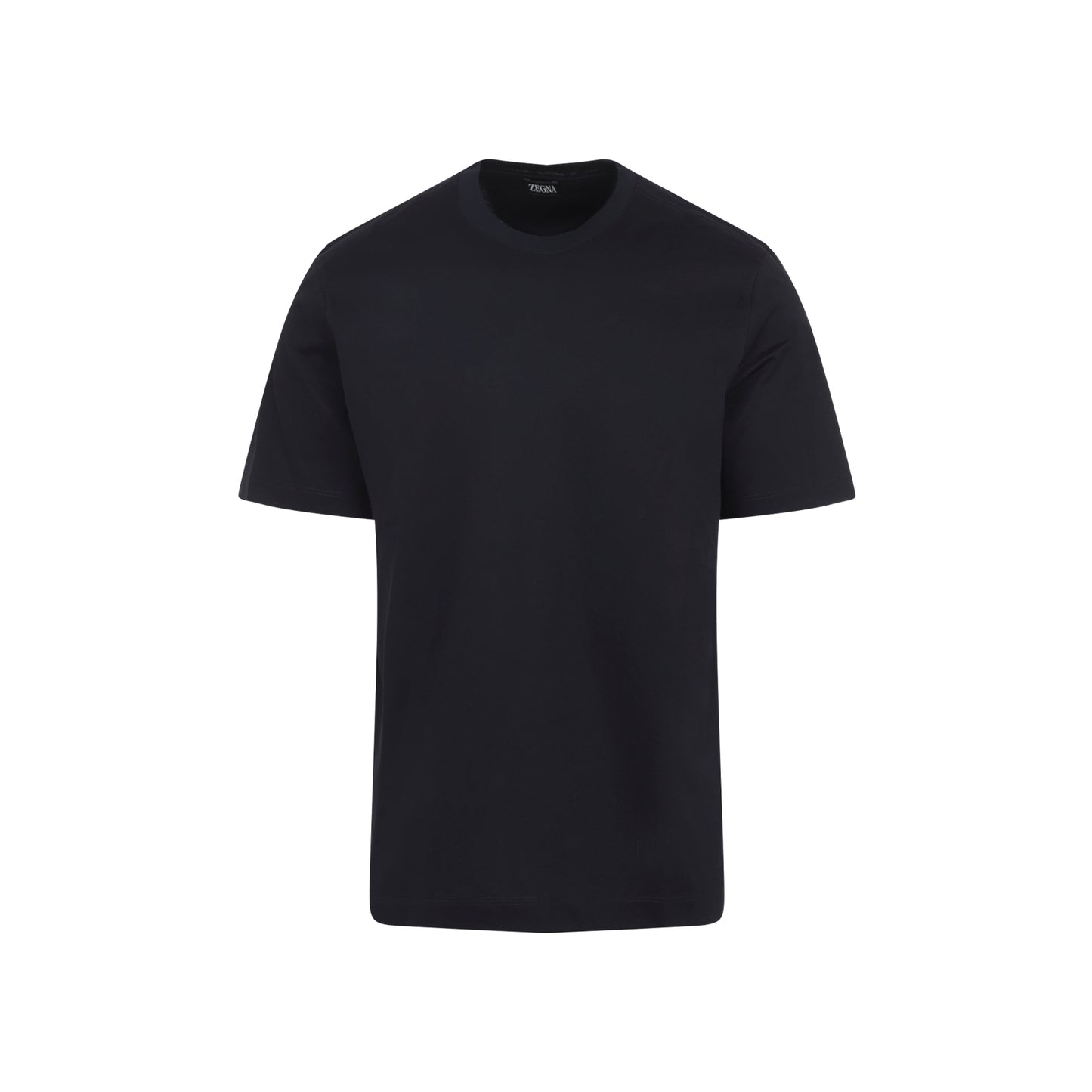 Navy Blue Piquet Cotton T-shirt