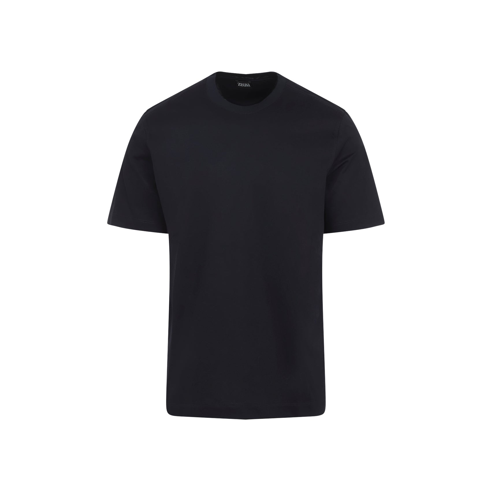 Navy Blue Piquet Cotton T-shirt