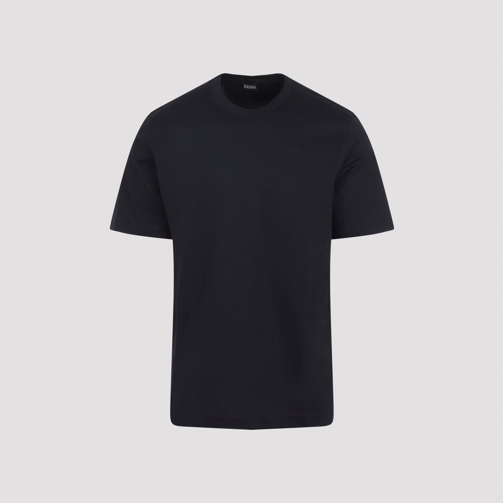 Navy Blue Piquet Cotton T-shirt