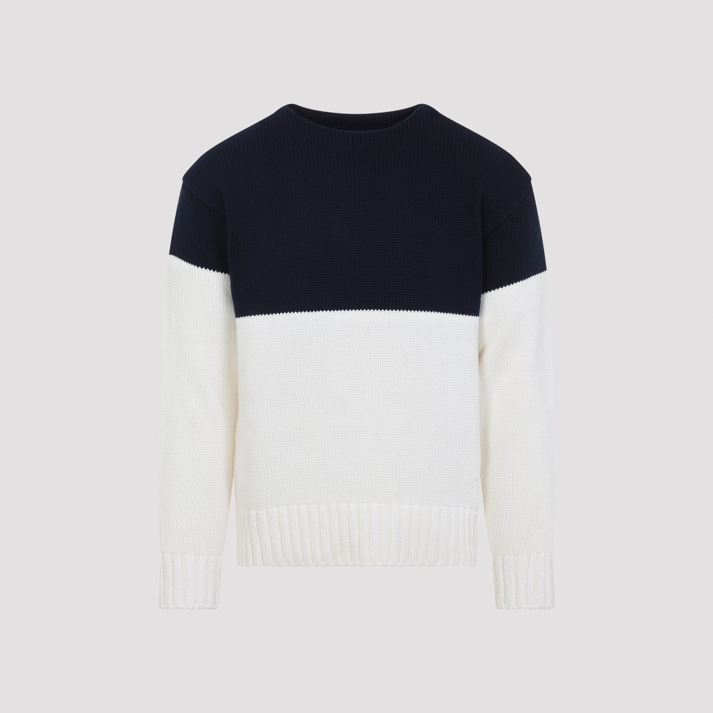 Classic Charmain Navy Blue Cotton Long Sleeves Pullover