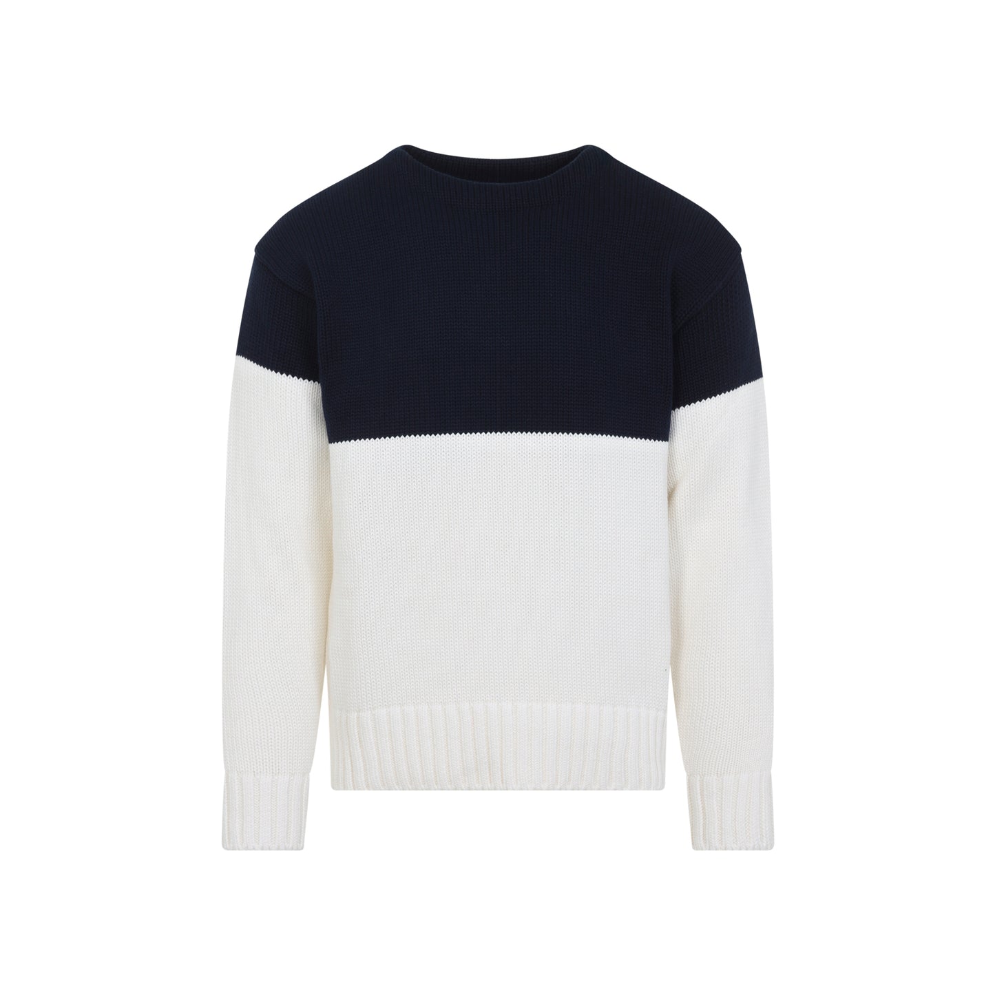 Classic Charmain Navy Blue Cotton Long Sleeves Pullover