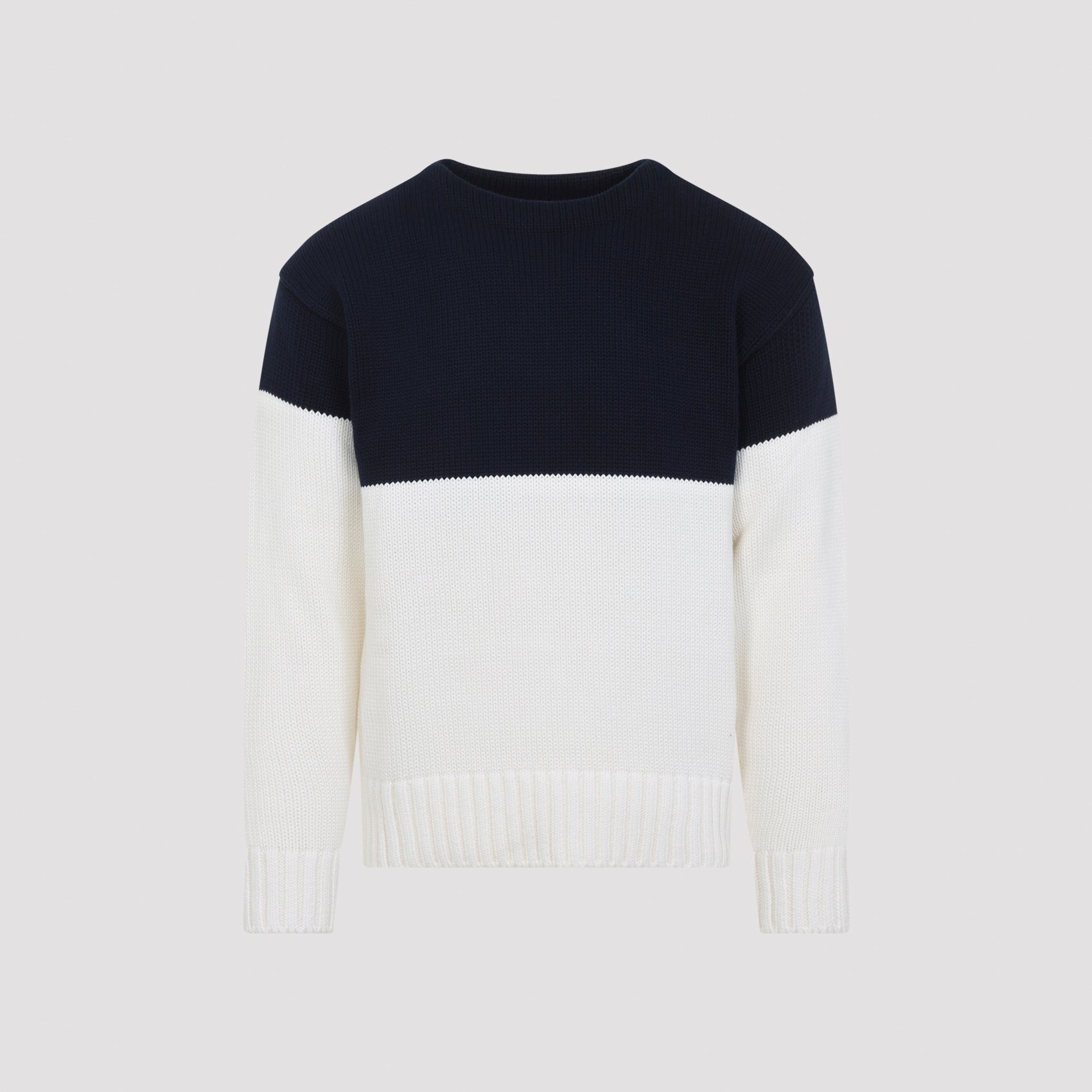 Classic Charmain Navy Blue Cotton Long Sleeves Pullover