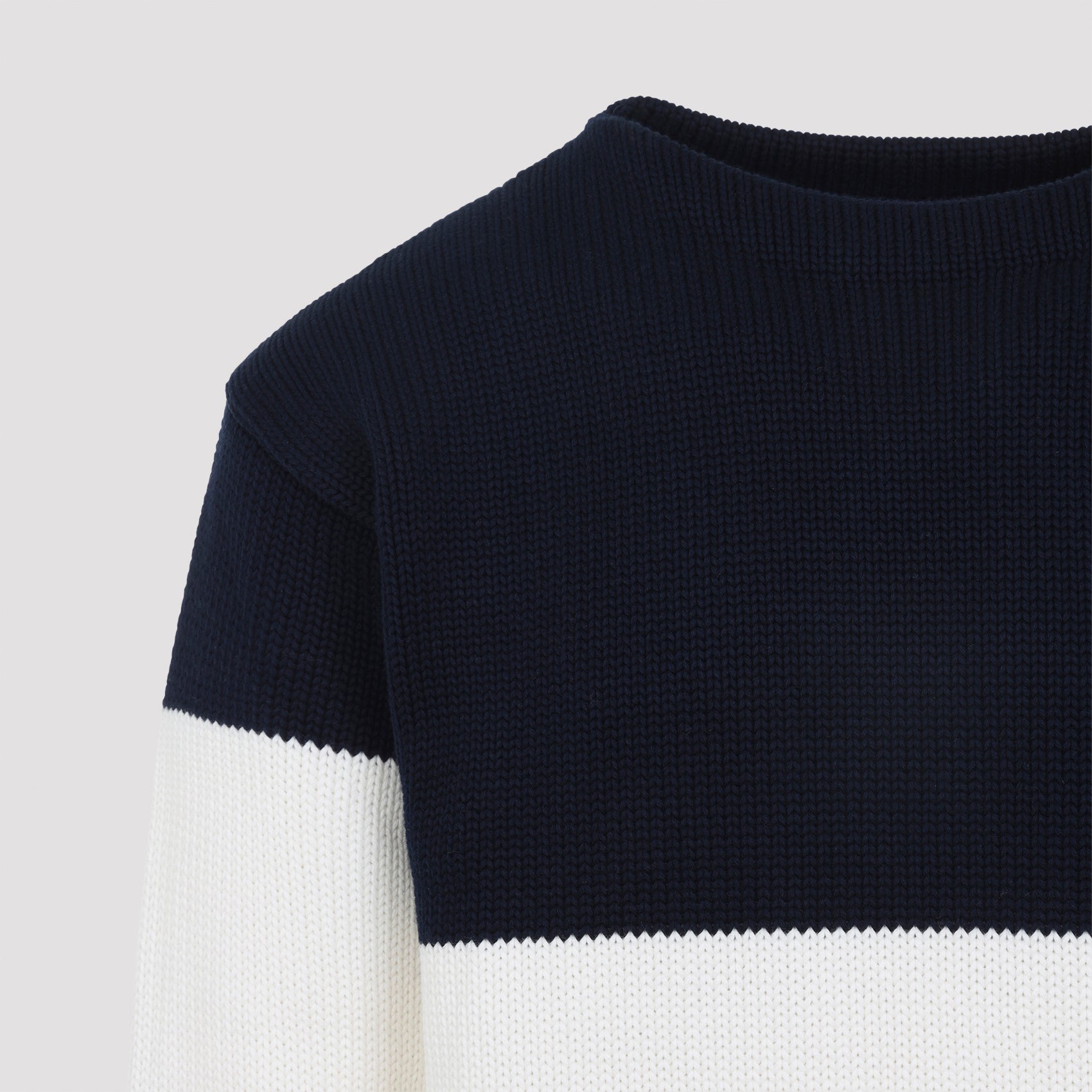 Classic Charmain Navy Blue Cotton Long Sleeves Pullover