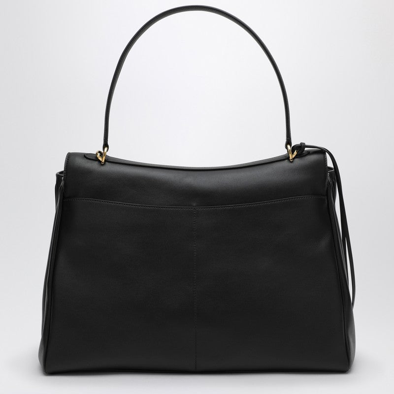 Smooth Black Calfskin Large Rodeo Bag