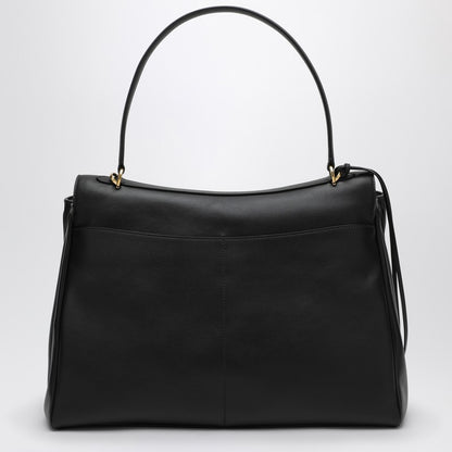 Smooth Black Calfskin Large Rodeo Bag