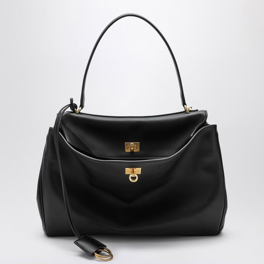 Smooth Black Calfskin Medium Rodeo Bag