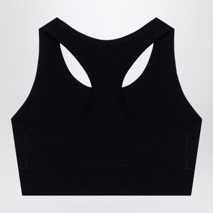 Black Activewear Sleeveless Top In Matt Nylon Blend