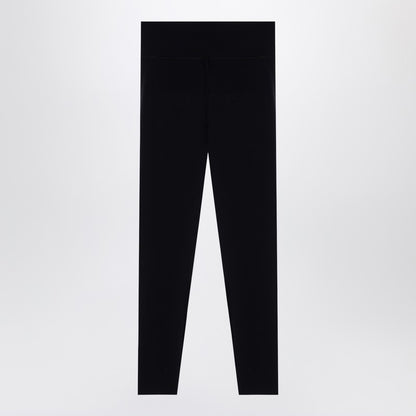 Black Activewear Leggings In Matt Nylon Blend