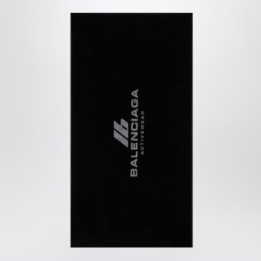 Black Cotton Activewear Gym Towel