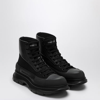 Black Canvas Tread Slick Boots