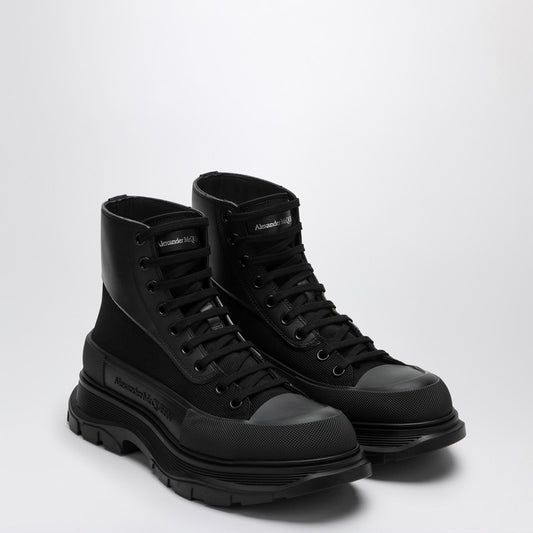 Black Canvas Tread Slick Boots