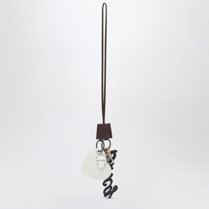 Keychain Charm Heart Le City Burgundy/white