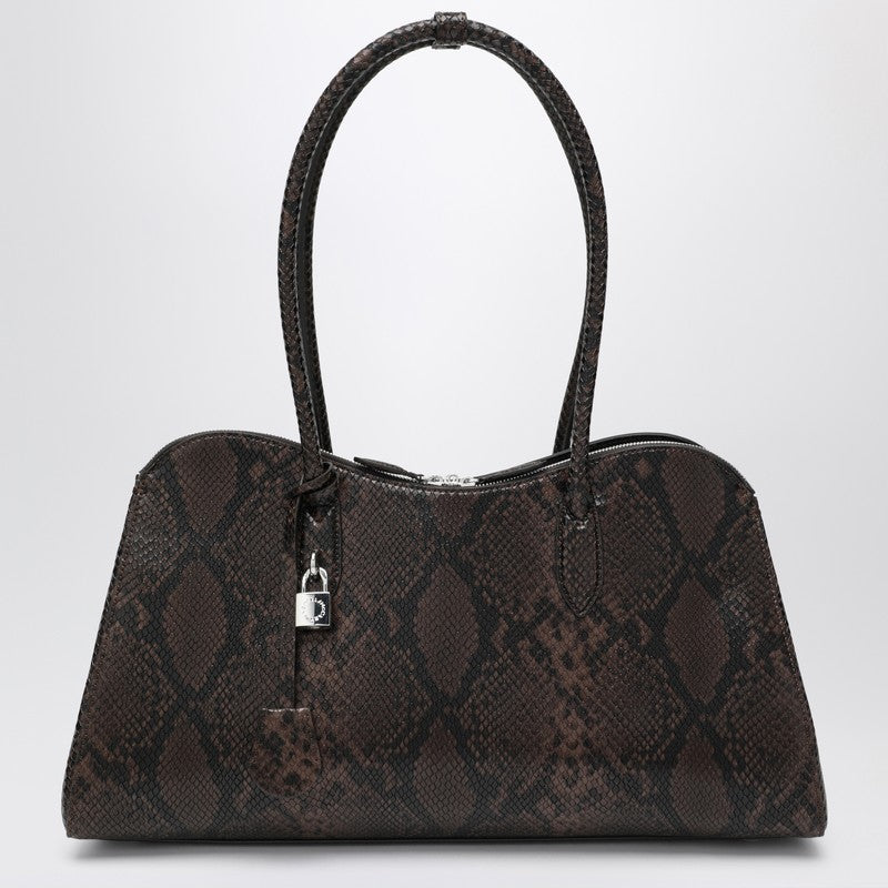 Espresso snake-effect Ryder tote bag