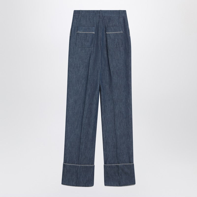 Blue trousers in Chambray Denim