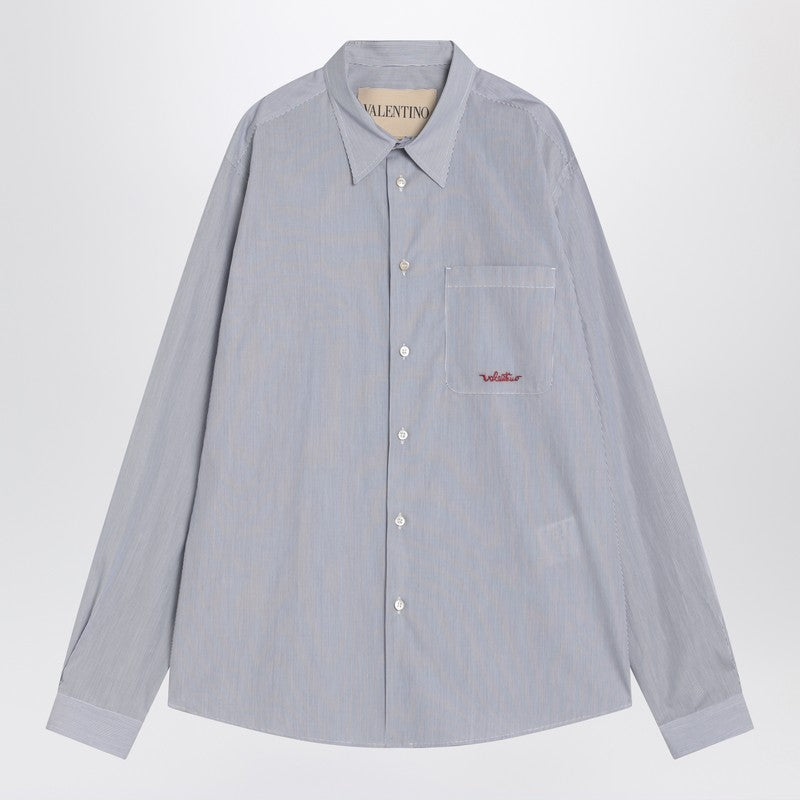 Light blue cotton shirt with logo
