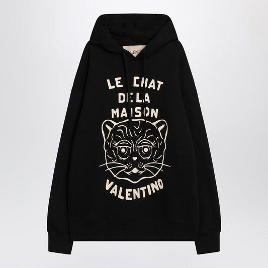 Black sweatshirt with Le Chat de la Maison patch