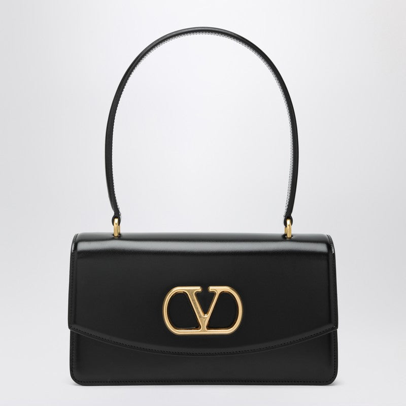 Vain bag in black glossy calfskin