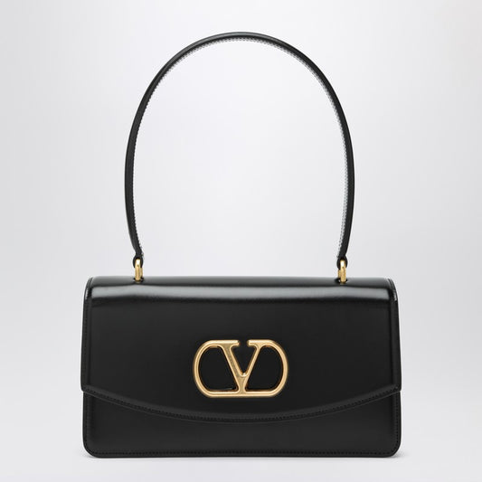 Vain bag in black glossy calfskin