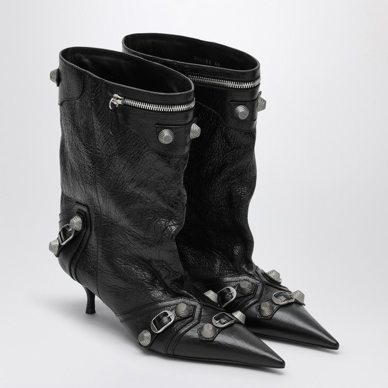 Cagole Wide Black Ankle Boot