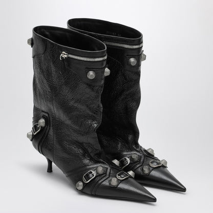 Cagole Wide Black Ankle Boot