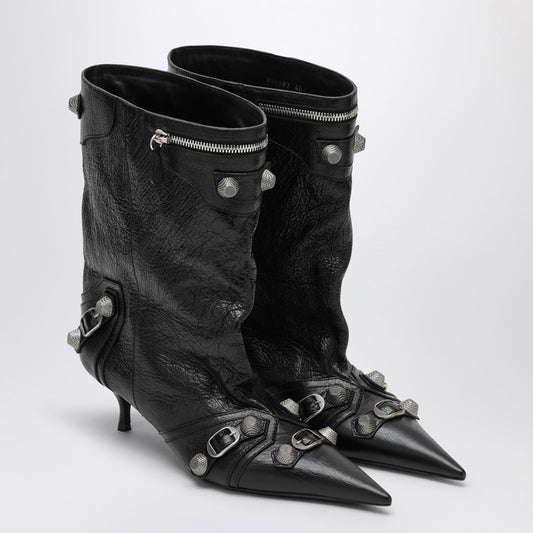Cagole Wide Black Ankle Boot