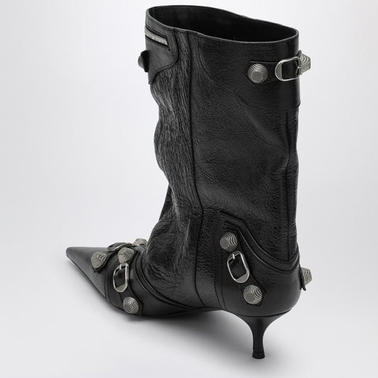 Cagole Wide Black Ankle Boot