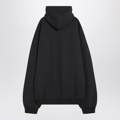 Optical Black Washed Oversized Hoodie