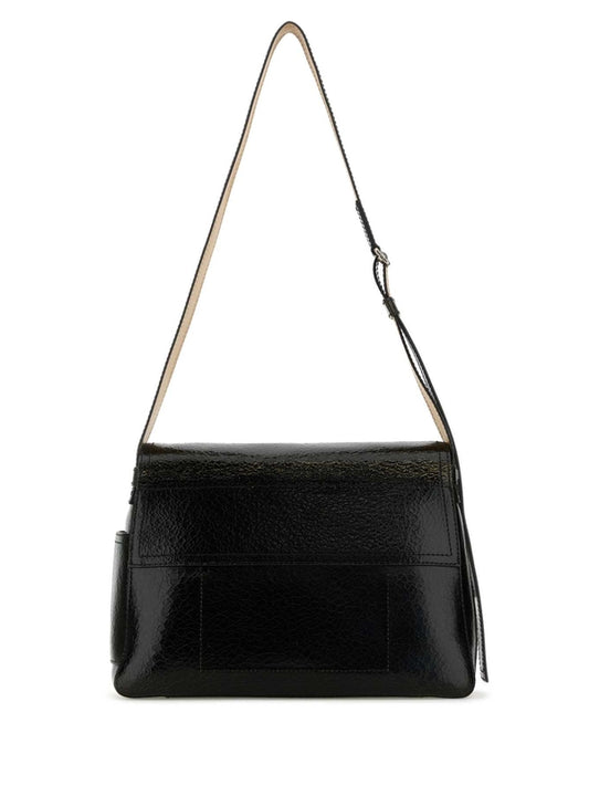 CRACKLED LEATHER HANDBAG