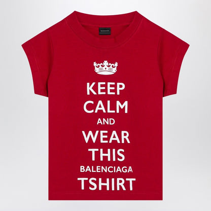 Red Cropped T-shirt Keep Calm