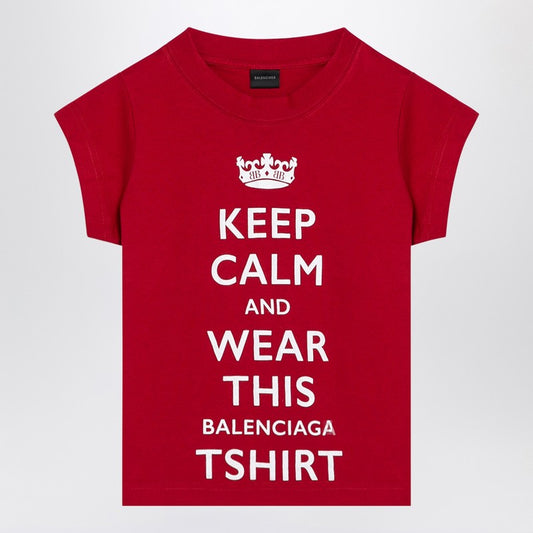 Red Cropped T-shirt Keep Calm