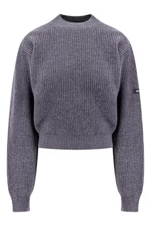 Patch Cropped Sweater