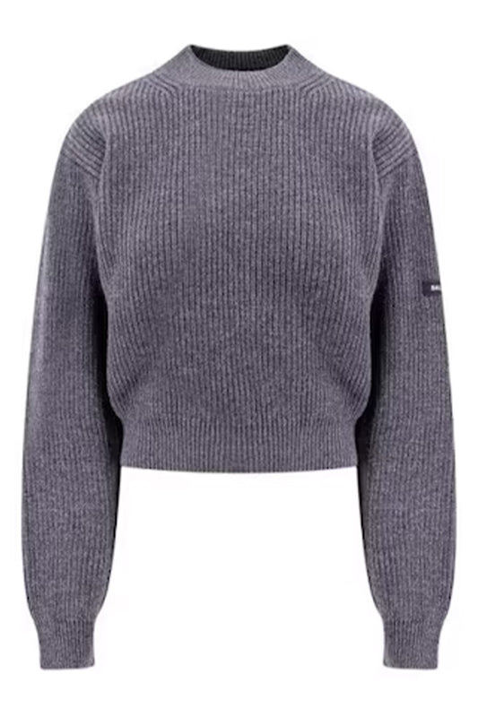 Patch Cropped Sweater