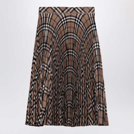 Check Pattern Pleated Skirt