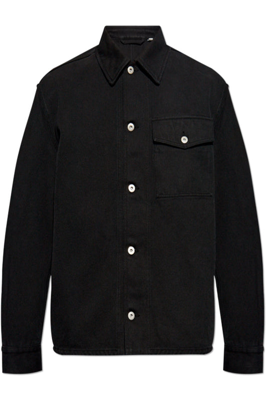 Long Sleeved Buttoned Denim Jacket