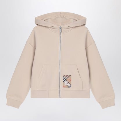 Light Beige Zipped Sweatshirt