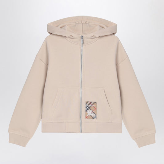 Light Beige Zipped Sweatshirt