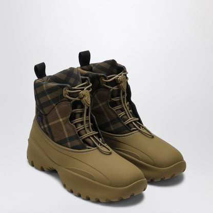 Scoot Trek Ankle Boot With Check Pattern