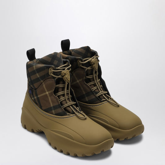 Scoot Trek Ankle Boot With Check Pattern