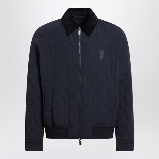 Quilted Jacket Navy Blue In Nylon
