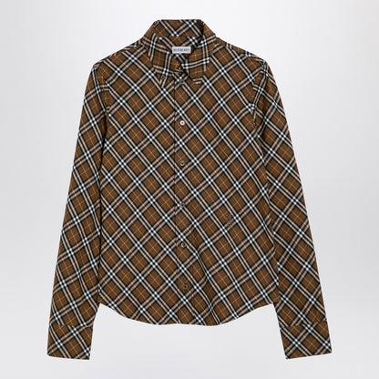 Oxid-coloured Check Cotton Shirt