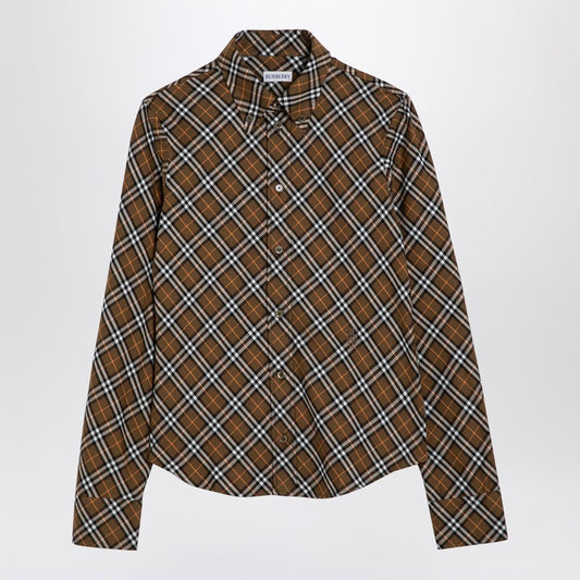 Oxid-coloured Check Cotton Shirt