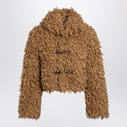 Beige Wool-blend Short Jacket