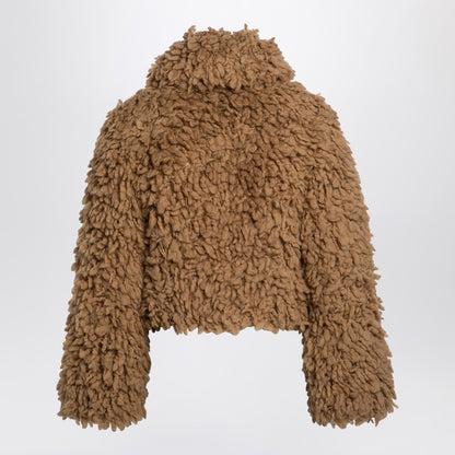 Beige Wool-blend Short Jacket