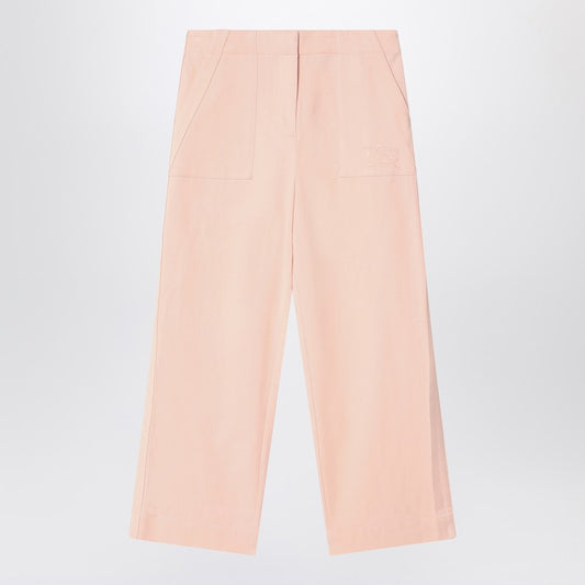 Light Pink Pants In Cotton Blend