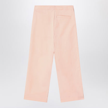 Light Pink Pants In Cotton Blend