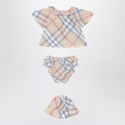 Set Of Three Pieces Light Beige With Pattern