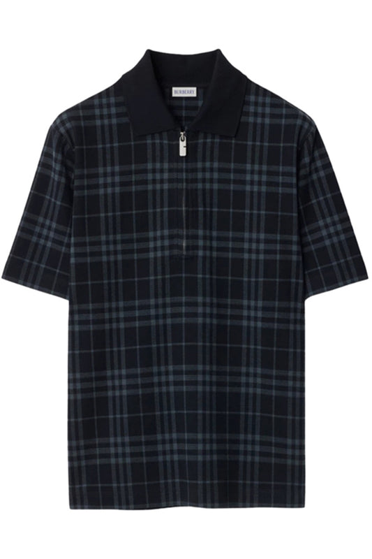 CHECKED SHORT SLEEVED POLO SHIRT